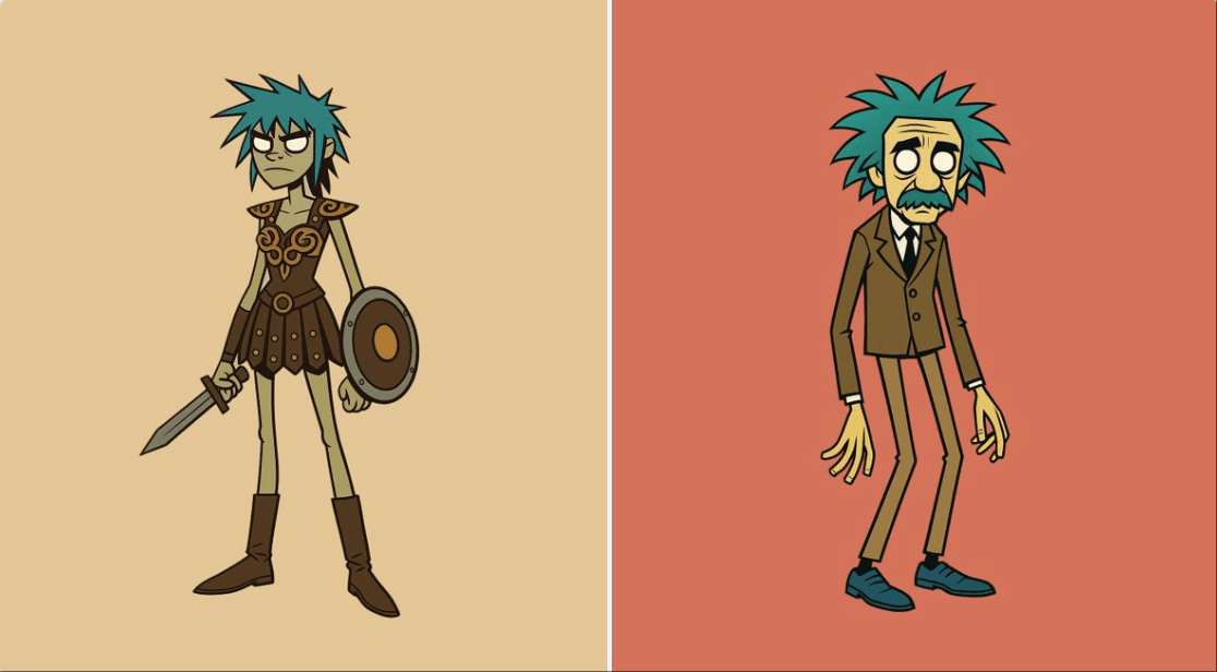 Gorillaz-style character (character, nature)