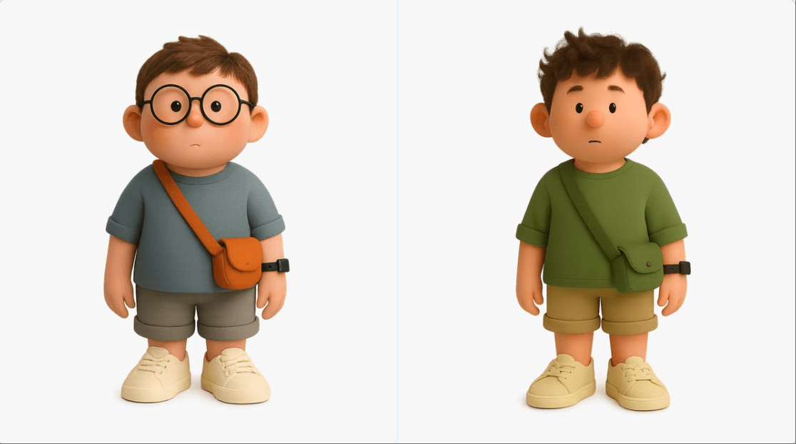 Create multiple 3D style avatars (branding, cartoon)