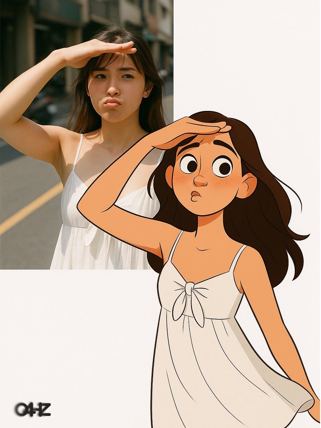 Real Person vs. Stylized - Direct Output (branding, cartoon)