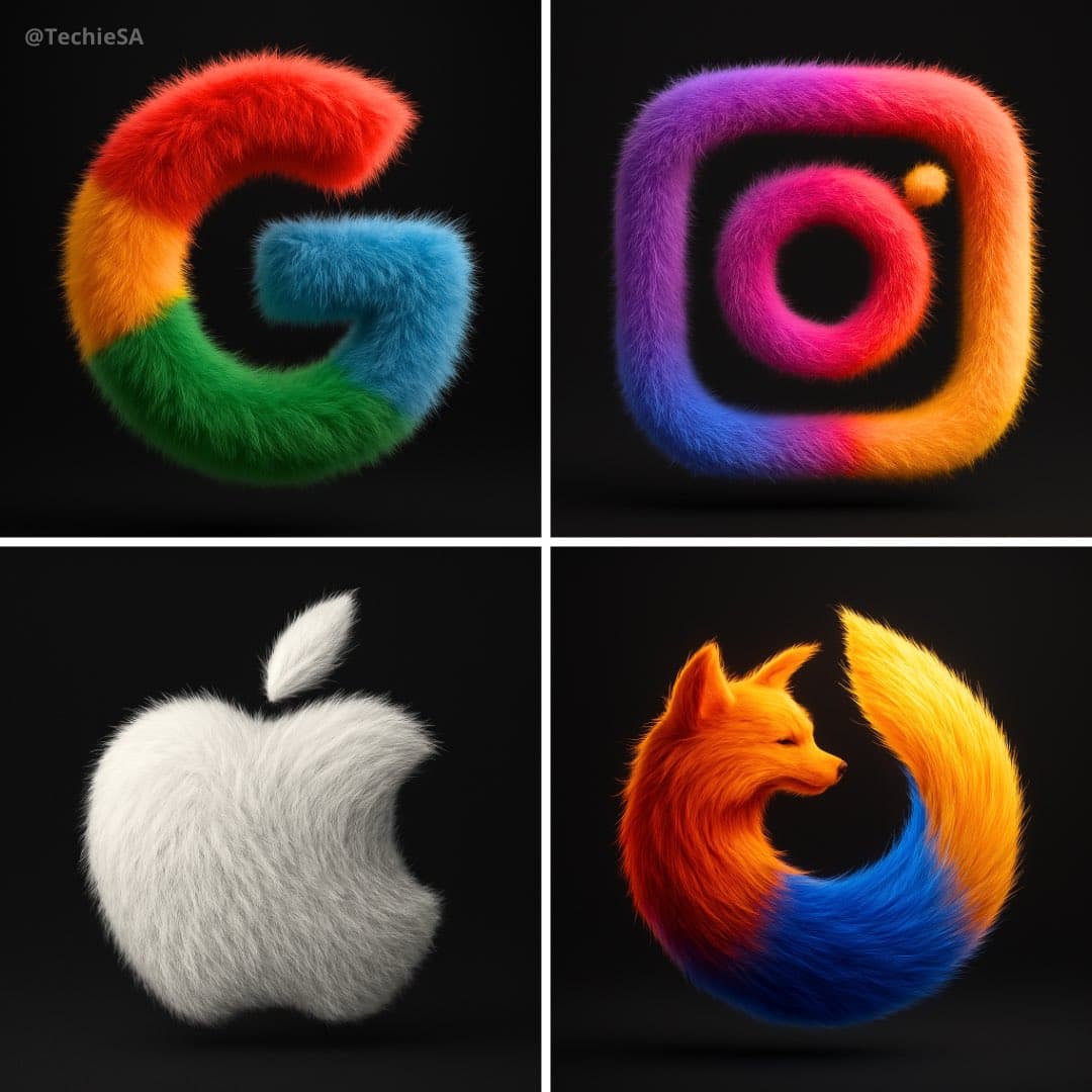 3D fluffy objects (branding, logo)