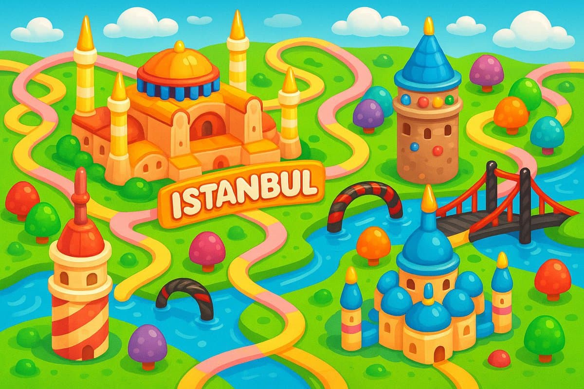 City Candy Saga Style (architecture, cartoon)