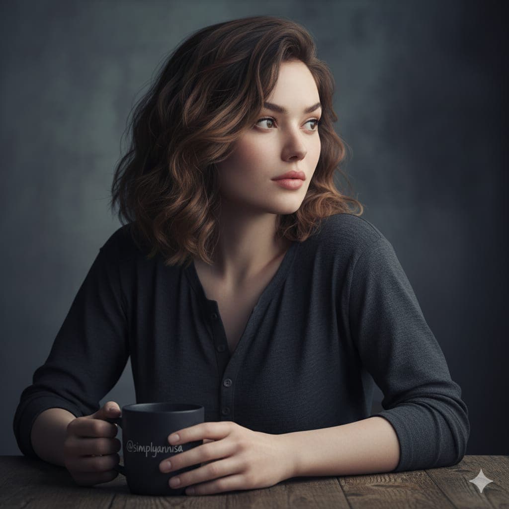 Surreal cinematic portrait (minimalist, nature)