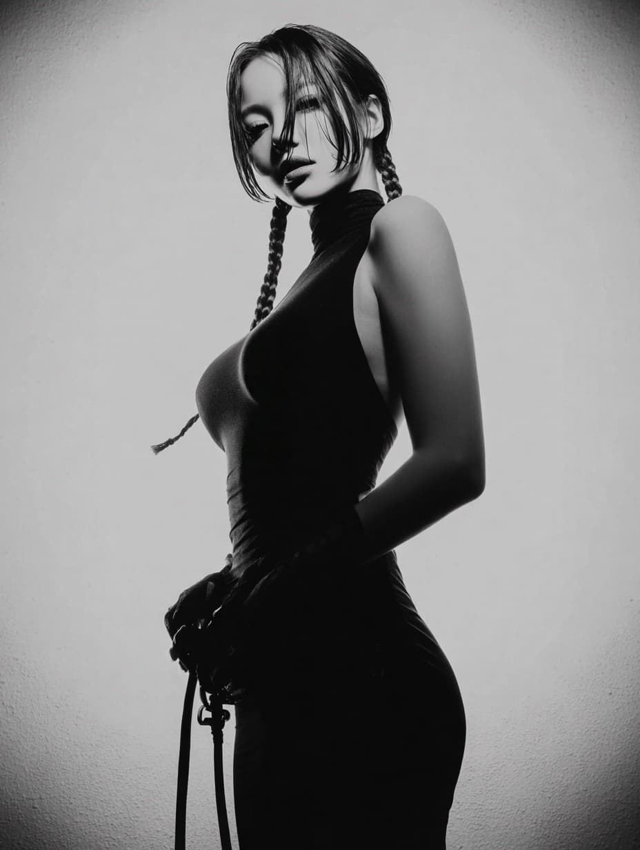 Black and white portrait photography (fashion, minimalist)
