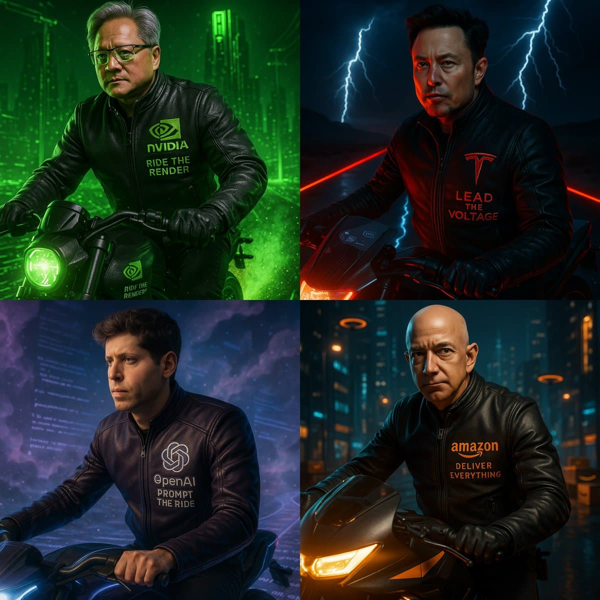 Brand Leadership Riding (branding, futuristic)