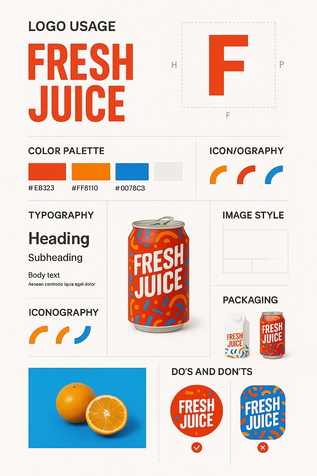 Brand Design Guidelines Poster (branding, minimalist)