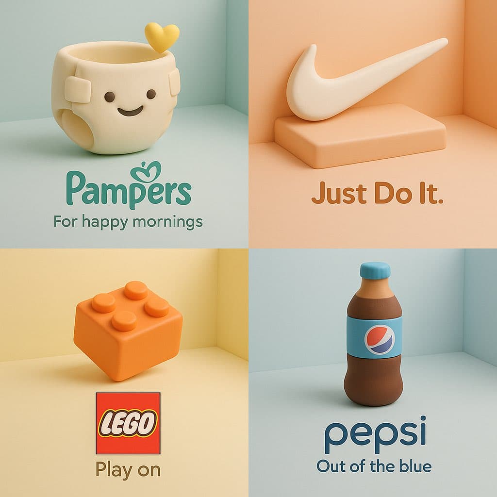 3D Cartoon Sculpture Style (branding, cartoon)