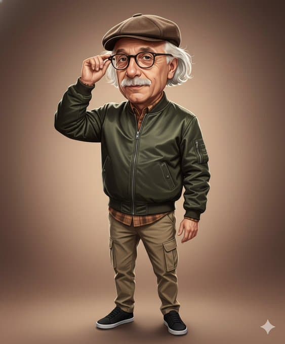 A middle-aged man digital comic