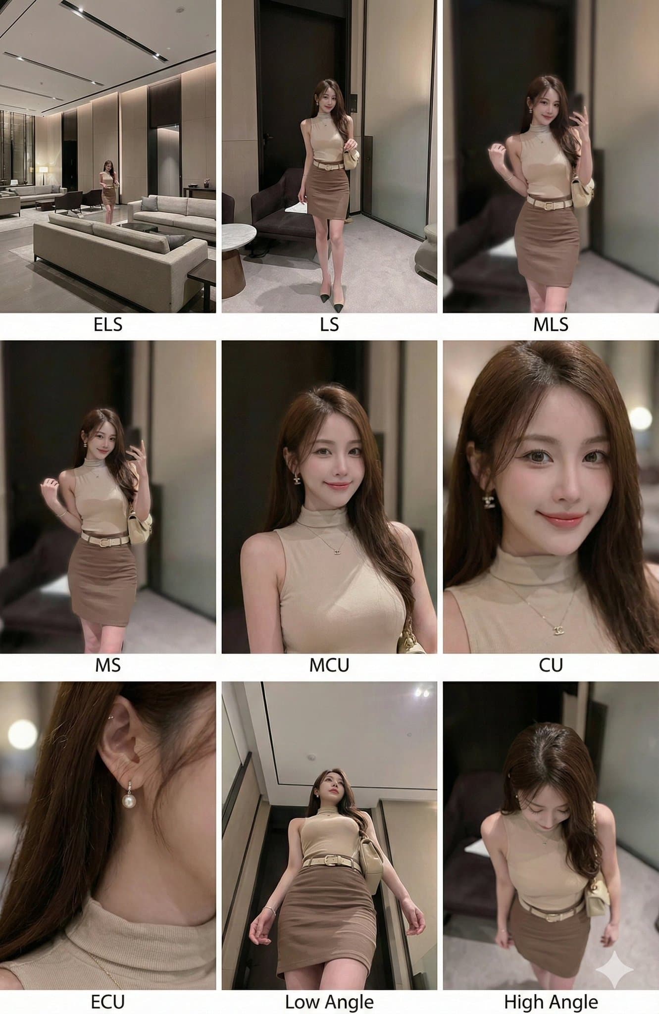 One image generates nine shots with different framing.