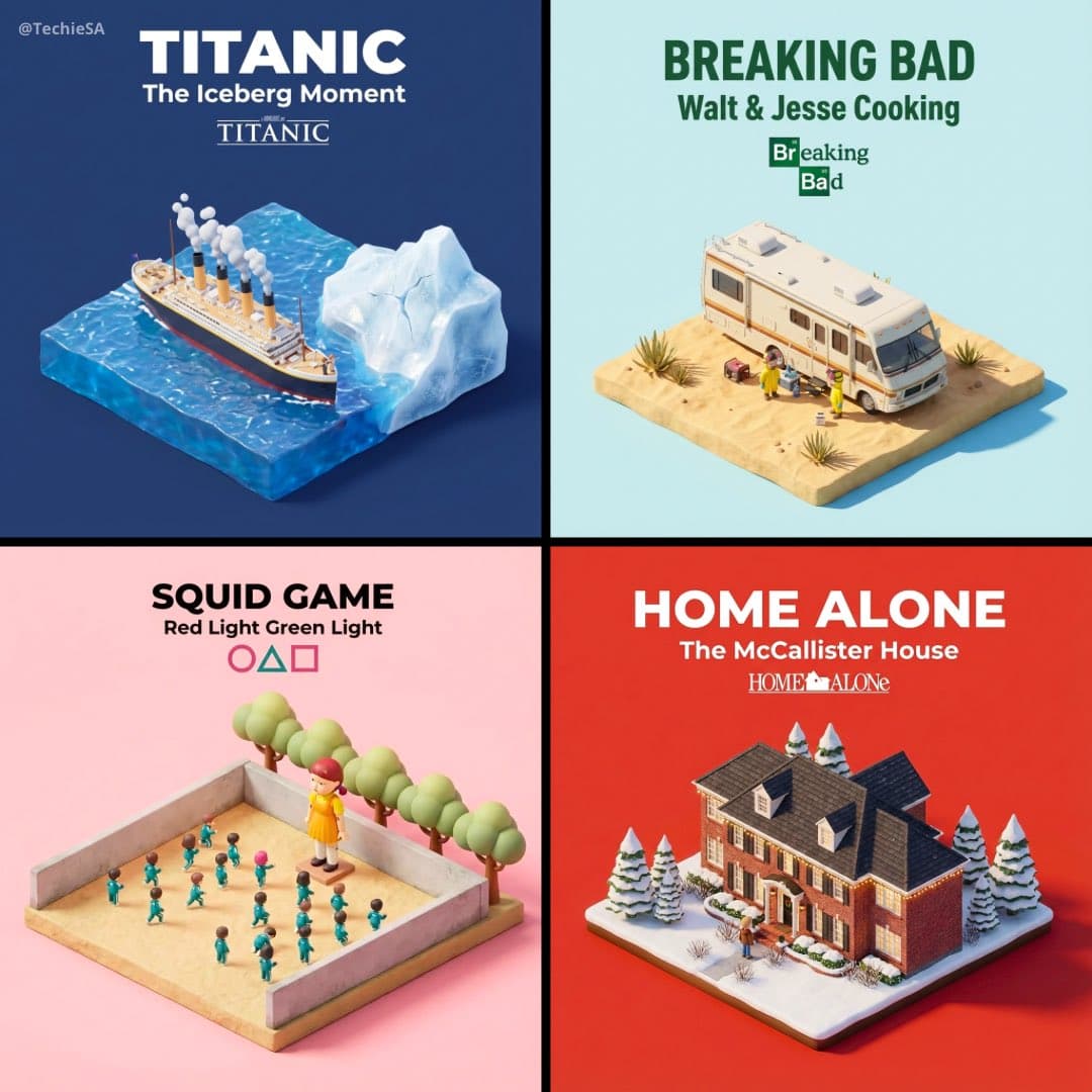 Miniature 3D Cartoon Scene