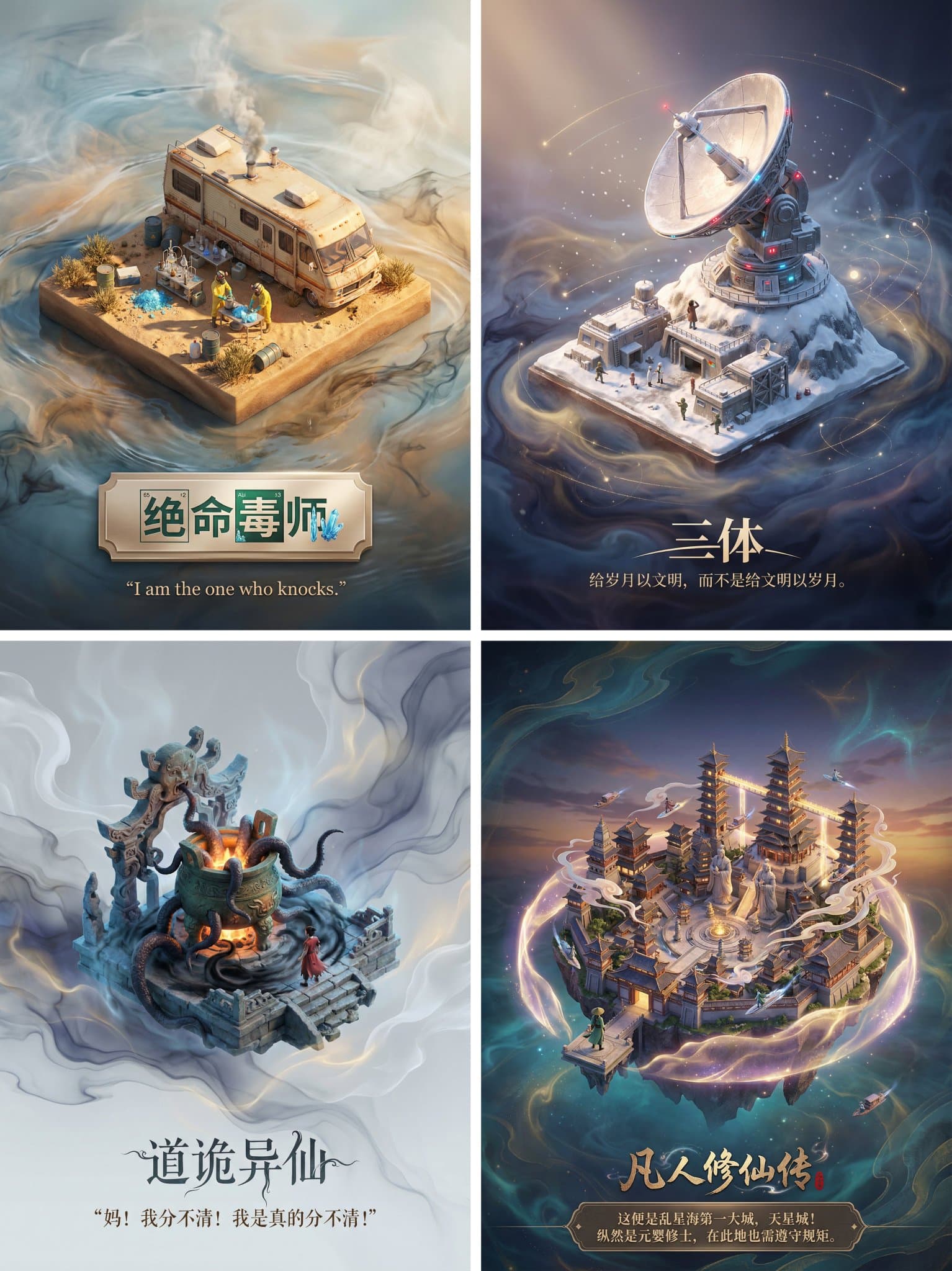 生成任何影视剧或者小说的场景海报