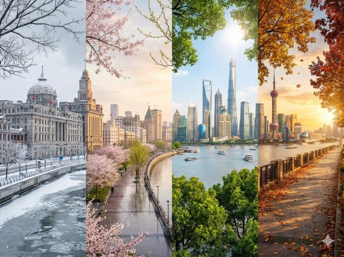 A captivating four-season timeline painting